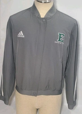 Chaqueta Adidas Eastern Michigan Eagles Natación/Buceo Cremallera Completa Gris Talla Mujer L Usada Foto 1 de 4