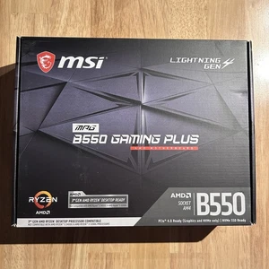 MPG B550 Gaming Plus Computer Gaming Motherboard (AMD AM4, Ryzen 5000 & 3000 ... - Picture 1 of 2