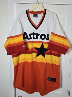 Majestic Houston Astros Cooperstown Collection Rainbow Pullover Jersey Size 2XL - Image 1 of 4
