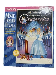 DISNEY'S CLASSIC CINDERELLA Vintage 300PC Movie Poster Puzzle 2x3’ Complete - Picture 1 of 1