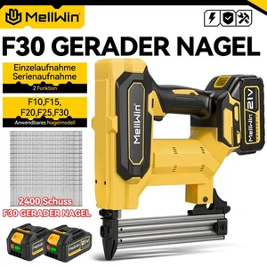 Akku Nagler Nagelgerät Elektro Nagelpistole F30 Geradem Nägel Holz Mit 2 Akkus - Bild 1 von 21