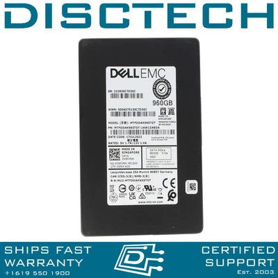 Dell XMWMK / Micron MTFDDAK960TDT / MTFDDAK960TDT-1AW1ZABDA 2.5in SFF 960GB MU - Image 1 of 3