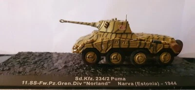 Altaya Military Tank Sd.Kfz. 234/2 Puma "Norland" Narva 1944   Die Cast Model  - Image 1 of 4