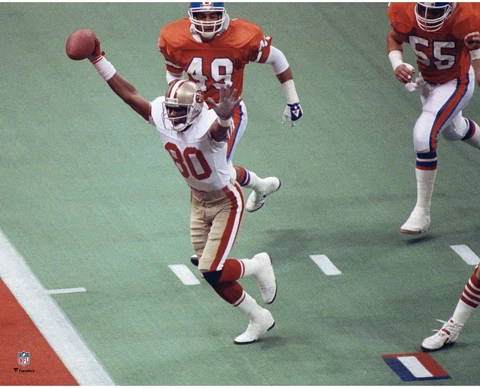 Jerry Rice Francisco 49ers Unsigned Super Bowl XXIV Touchdown Photo Cover