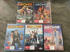 Archer Cartoon DVD Series Seasons 1-5 (10 Disc) Region 4 *Like New* Free Postage