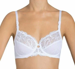Triumph Modern Bloom W Underwired Bra Women's Lingerie 32B White Floral Lace NWT - Picture 1 of 2