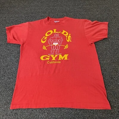 Camiseta De Colección Años 80 Oro Gimnasio California Para Hombre XL Roja Cosida Única EE. UU. Foto 1 de 4