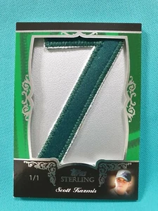 2007 TOPPS STERLING SCOTT KAZMIR 1/1 "Z" LETTER PATCH GAME WORN NAME PLATE A2 - Picture 1 of 7