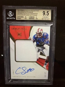 2018 🔥 COURTLAND SUTTON /99 PATCH AUTOGRAPH 🔥 BGS 9.5 W 10 AUTO 🔥 POP 1 - Picture 1 of 2
