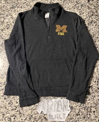 Pink U Of M Quarter Zip Collab Size Small - Image 1 of 3