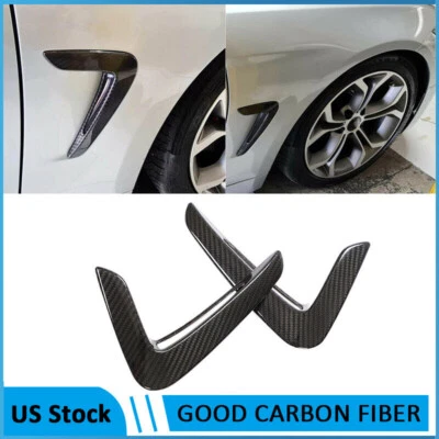 Tampa de ventilação de ar para BMW 4 Series F32 F33 F36 14-19 2 peças para-lama lateral fibra de carbono  - Imagem 1 de 4