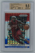 2013-14 Panini Prizm #65 LEBRON JAMES Red Whit Blue Mosaic BGS 9.5 True Gem+