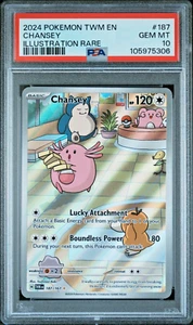 2024 POKEMON TWM EN-TWILIGHT MASCHERADE 187 ILLUSTRAZIONE CHANSEY RARA PSA 10 GEM - Foto 1 di 2