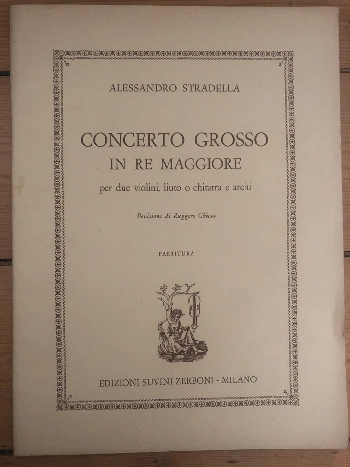 Alessandro Stradella Concerto Grossi for 2 Violins, Lute and Strings full score - Image 1 of 1