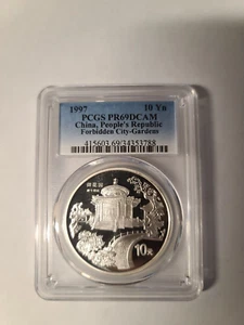 1997 China S$10Yn Forbidden City Royal Gardens 1oz Silver Coin PCGS PR69 DCAM - Picture 1 of 4