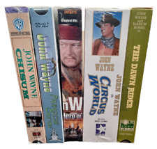 Lot of 6 (5 New & Sealed) John Wayne VHS Movies - Circus World , Dawn Rider