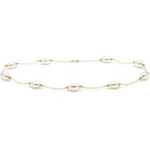 Echte 10-11 mm weiße Flusszuchtperlen 18 Zoll "Mary Berry" Halskette - Bild 1 von 1