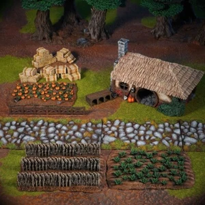 Conquest Creations Halfling Farmstead Señor de los Anillos Fantasía Tabletop Terrain - Imagen 1 de 8