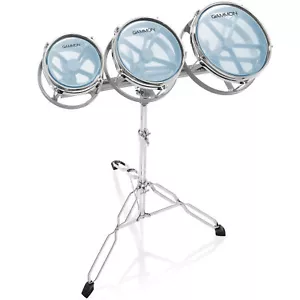 Roto Tom Drum Set with 6", 8", 10" Toms - Double Braced Stand & Tunable Heads - Picture 1 of 7