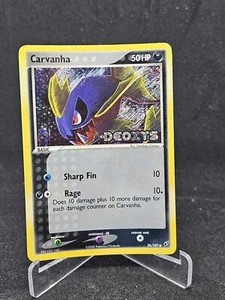 Pokemon Card Carvanha 56/107 EX Deoxys Holo Common - Picture 1 of 2