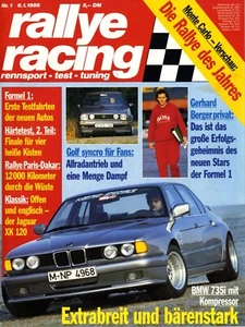 RALLY RACING n°1 01/1988 MONTE CARLO BMW 735i KOMPRESSOR GOLF SYNCRO BERGER - Foto 1 di 1