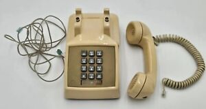 Working Vintage AT&T Bell System Western Electric 2500 DMG Push Button Beige