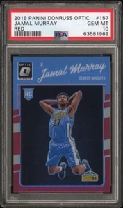 2016 Jamal Murray Optic Red Refractor # /99 Denver Nuggets Card # 157 - Picture 1 of 2