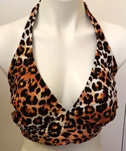 Catalina Swimwear Women's Halter Animal Print Bikini Swimsuit Top Plus Size 3X - Picture 1 of 3