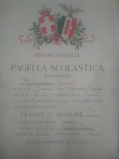 PAGELLA 1928 /1929 Cuneo regno d italia