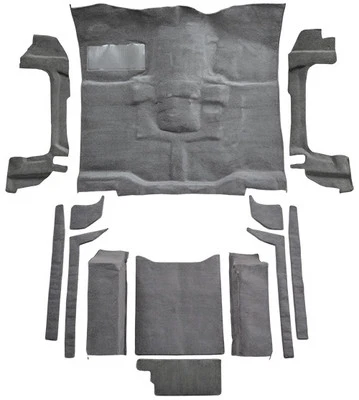 Kit de alfombra de repuesto con paneles basculantes 1987-1995 para Jeep Wrangler Cutpile Foto 1 de 4