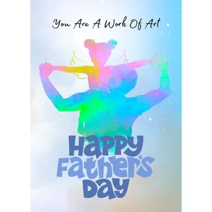 FiBei Greetings Father's Day You Are a Work of Art Poetry Talking Card - Picture 1 of 8