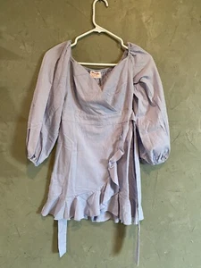 Showpo CANT MOVE ON KLEID POWER BLAU LEINEN GRÖSSE 4 - Bild 1 von 5