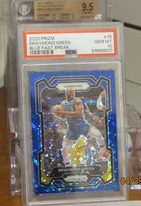 DRAYMOND GREEN 2023 Prizm Blue Fast Break #75 (4 X NBA Champion) #87/150 PSA 10! - Picture 1 of 2