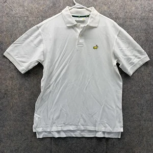 Augusta National Polo Shirt Men Medium Adult White Masters Button Golf Golfer - Picture 1 of 13