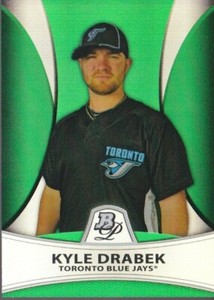 Kyle Drabek 2010 Bowman Platinum Prospects Green Refractors #PP14 /499 Card