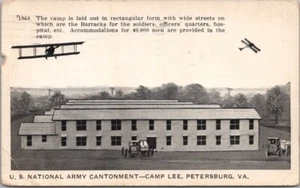 1918 Petersburg, Virginia Postal "Acantonamiento del Ejército Nacional de los Estados Unidos - CAMP LEE" Primera Guerra Mundial - Imagen 1 de 2
