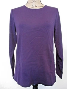 Chico's Neu mit Etikett Leanna LS Basic Strick Damengröße XL lila Top kostenloser Versand - Bild 1 von 4
