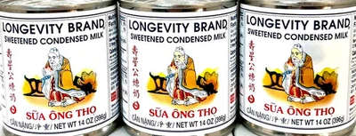 Leche condensada endulzada marca Longevity Sua Ong Tho 14 oz (lote de 3) Foto 1 de 4