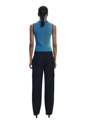 Desigual Abbigliamento Donna Pantaloni Pantalone Nero M A Palazzo, Sagun, 2 Tasc - Immagine 1 di 2