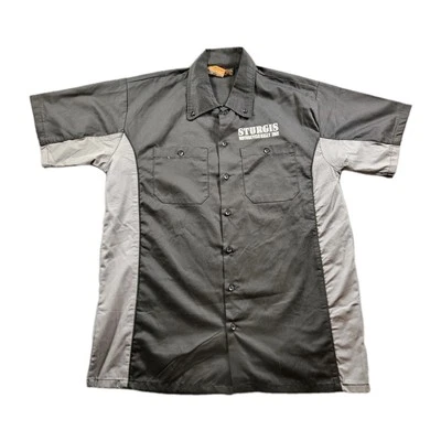 Sturgis Black Shirt Mens XL Biker Wear Black Hills Rally 2021 Button Up Y2K  - Image 1 of 4