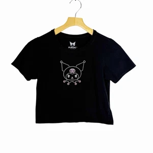Hot Topic Sanrio Kuromi Crop Strass Baby T-Shirt schwarz Gr. XL - Bild 1 von 9
