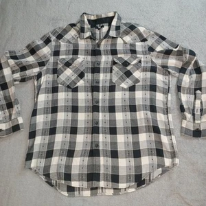 Frye Herren Gr. XL kariertes Langarm Freizeithemd mit Knopfleiste 100% Baumwolle - Bild 1 von 6