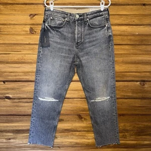 Rag & Bone Maya High Rise Ankle Slim Pants Womens Size 29 Black Grey NEW $255 - Picture 1 of 12