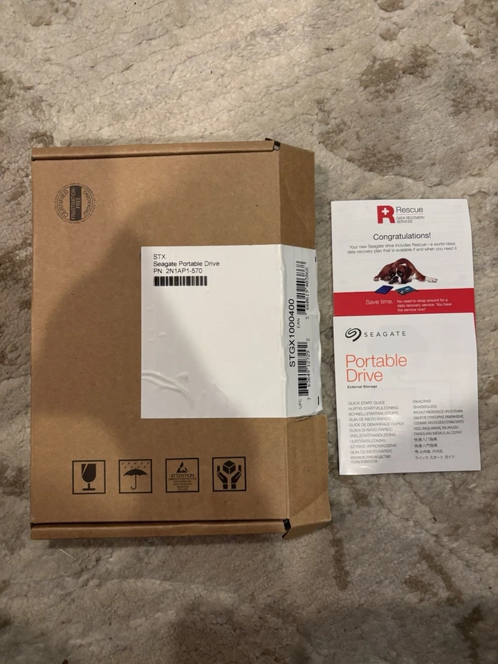 STX Seagate Portable Drive PN: 2N1AP1-570 External Hard Drive New Never Used - Image 1 of 3