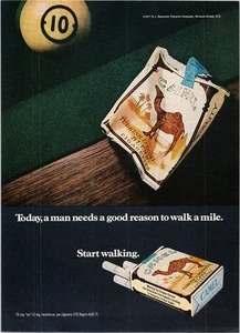 Anuncio impreso vintage camel 1972 mezcla turca cigarrillos piscina de 10 bolas - Imagen 1 de 1