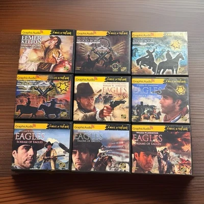Lot Of 9 Graphic Audio - William W. Johnstone - Eagles, Blood Bond, Kelton... - Imagem 1 de 4