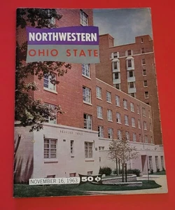 1963 Northwestern vs Ohio State Football Program with Woody Hayes Card - Picture 1 of 4