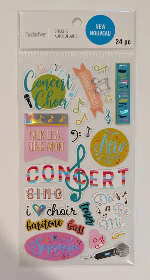 Pegatinas para álbumes de recortes de música de coro de conciertos por recuerdos  Foto 1 de 1