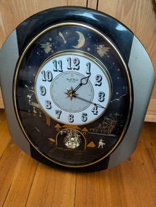 Small World Rhythm Clock 18.5" X 15" Musical Hymn's & Xmas Songs - Picture 1 of 13