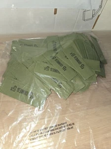 Envolvedores de monedas de diez centavos de 100 unidades verde color original nuevos rollos planos - Imagen 1 de 4